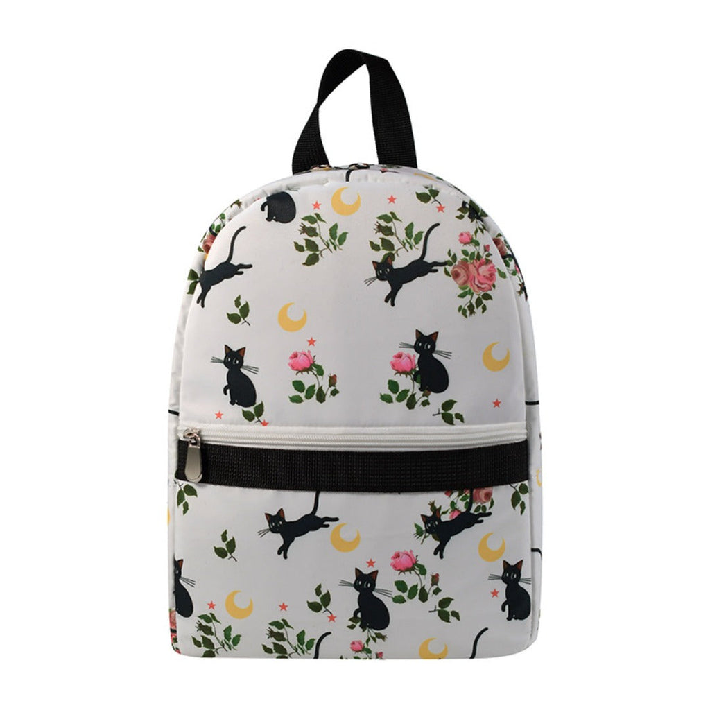 Nylon waterproof printed backpack, stylish large capacity women's travel backpack purse, storage backpack,