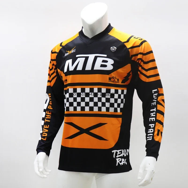 Quick Dry Summer MTB Jersey Short Sleeve Downhill T Shirt Cycling Motocross DH Wear BMX Mountain Bike Clothing