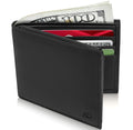Genuine Leather Bifold Wallet – Flip-Up ID Window, RFID Blocking