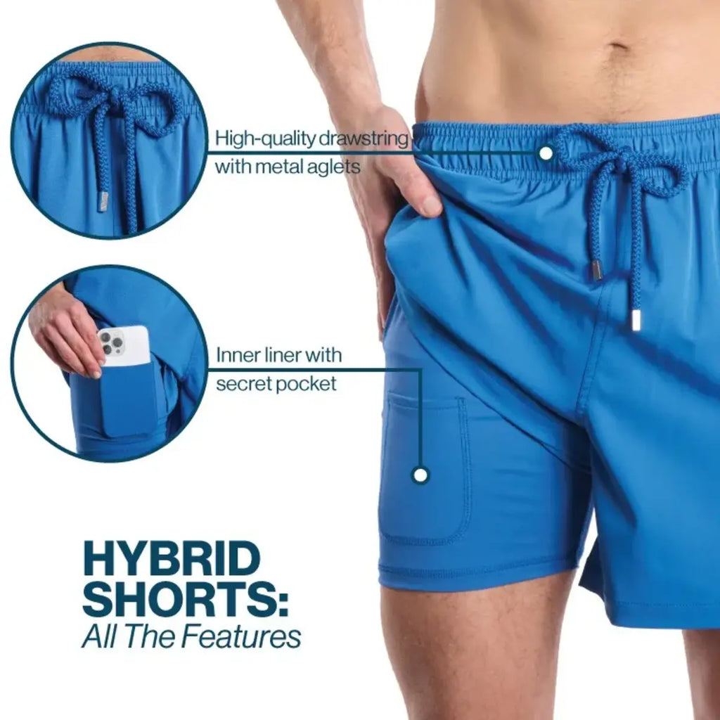 Men’s Premium Compression-Lined Hybrid Shorts – Captive
