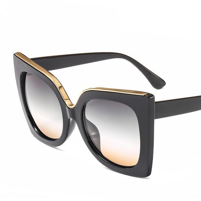 Oversized Sunglasses For Women New Attractive Fashionable & Square Shape Sun Glasses In Vintage Style For Ladies Eyewear Thick Frame Square Sunglasses for Men Women Retro Sun Glasses UV400 Protection Fashion Trendy Style