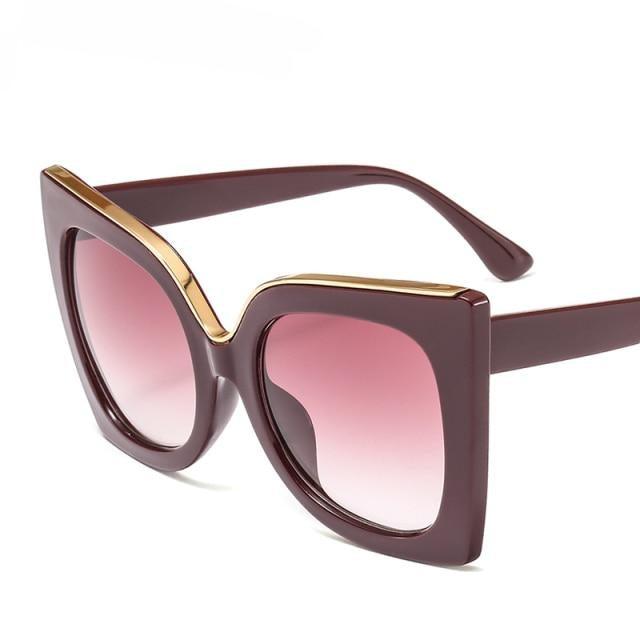 Oversized Sunglasses For Women New Attractive Fashionable & Square Shape Sun Glasses In Vintage Style For Ladies Eyewear Thick Frame Square Sunglasses for Men Women Retro Sun Glasses UV400 Protection Fashion Trendy Style